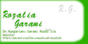 rozalia garami business card